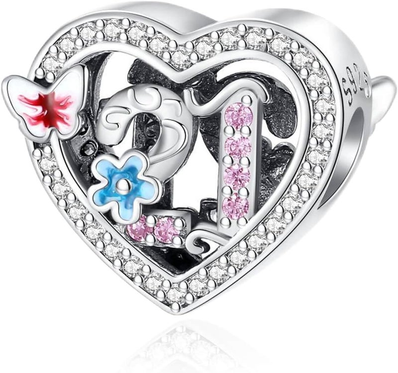 DATOUQI Queen Happy Birthday Hot Air Balloon Family Puppy Charm 925 Sterling Silver Charms for Bracelets and Necklaces Mother's Day Charms for Women - Image 1